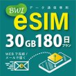画像1: 【eSIM/メール納品】docomoMVNO回線 データ専用 SIMカード 30GB/180日※※eSIMにつき5％OFF※※ (1)