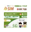 画像1: 【eSIM/メール納品】中国/マカオ 7GB8日 データ専用 プリペイドeSIM ChinaUnicom ※※eSIMにつき5％OFF※※ (1)