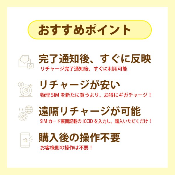 画像3: 【発送なし/完了後メール報告】【docomoMVNO物理SIM専用リチャージ】日本国内20GB/365日データリチャージ (3)