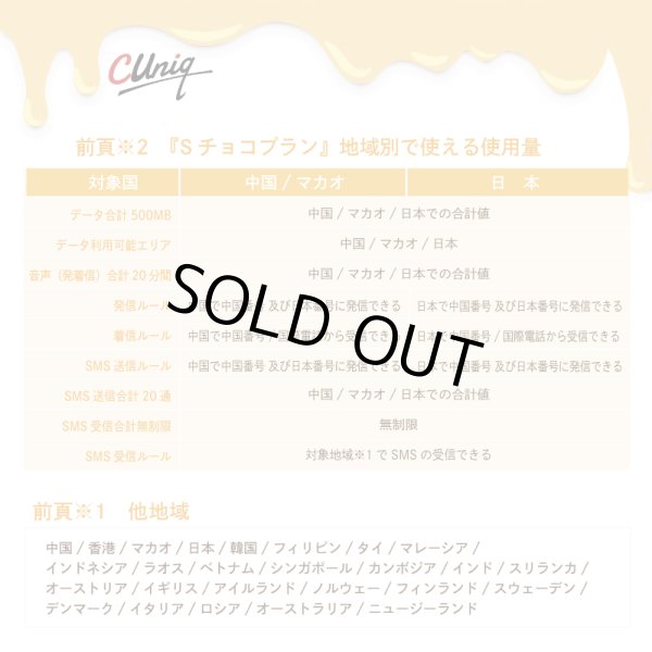 画像5: 【物理SIM/ネコポスゆうパケット発送】China Unicom HK 【チョコSIM Sプラン】 データ/音声/SMS付きSIMカード   (5)