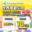 画像1: 【物理SIM/ネコポスゆうパケット発送】世界周遊49地域 スタンダードプラン データ専用 （10GB/有効期限なし）リチャージ式SIMカード 【AIR-Global Connect】 (1)