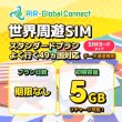 画像1: 【物理SIM/ネコポスゆうパケット発送】世界周遊49地域 スタンダードプラン データ専用 （5GB/有効期限なし）リチャージ式SIMカード 【AIR-Global Connect】 (1)