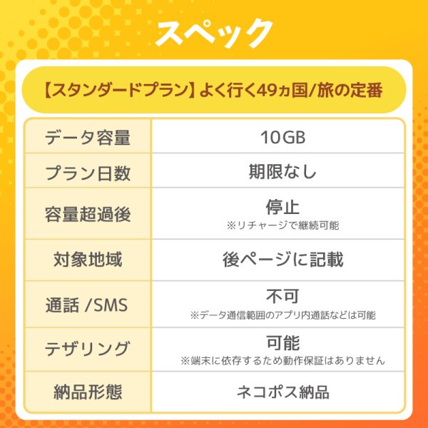 画像2: 【物理SIM/ネコポスゆうパケット発送】世界周遊49地域 スタンダードプラン データ専用 （10GB/有効期限なし）リチャージ式SIMカード 【AIR-Global Connect】 (2)
