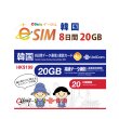 画像1: 不課税【eSIM/メール納品】韓国 20GB8日 データ+音声通話 プリペイドeSIM ChinaUnicom※※eSIMにつき5％OFF※※ (1)