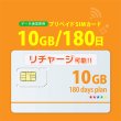 画像1: 【物理SIM/ネコポスゆうパケット発送】docomoMVNO回線 データ専用 SIMカード 10GB/180日 (1)