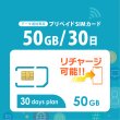 画像1: 【物理SIM/ネコポスゆうパケット発送】docomoMVNO回線 データ専用 SIMカード 50GB/30日 (1)