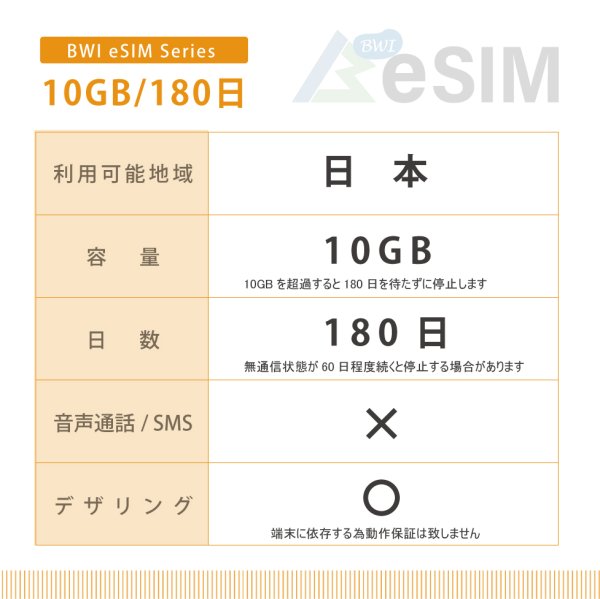 画像2: 【eSIM/メール納品】docomoMVNO回線 データ専用 SIMカード 10GB/180日※※eSIMにつき5％OFF※※ (2)