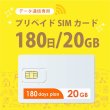 画像1: docomoMVNO回線 データ専用 SIMカード 20GB/180日 (1)