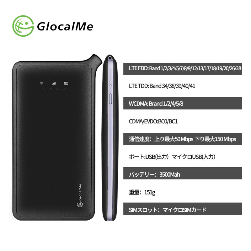 ucloudlink社製 世界共通バーチャルWiFiルーター｜Glocal ME U2S